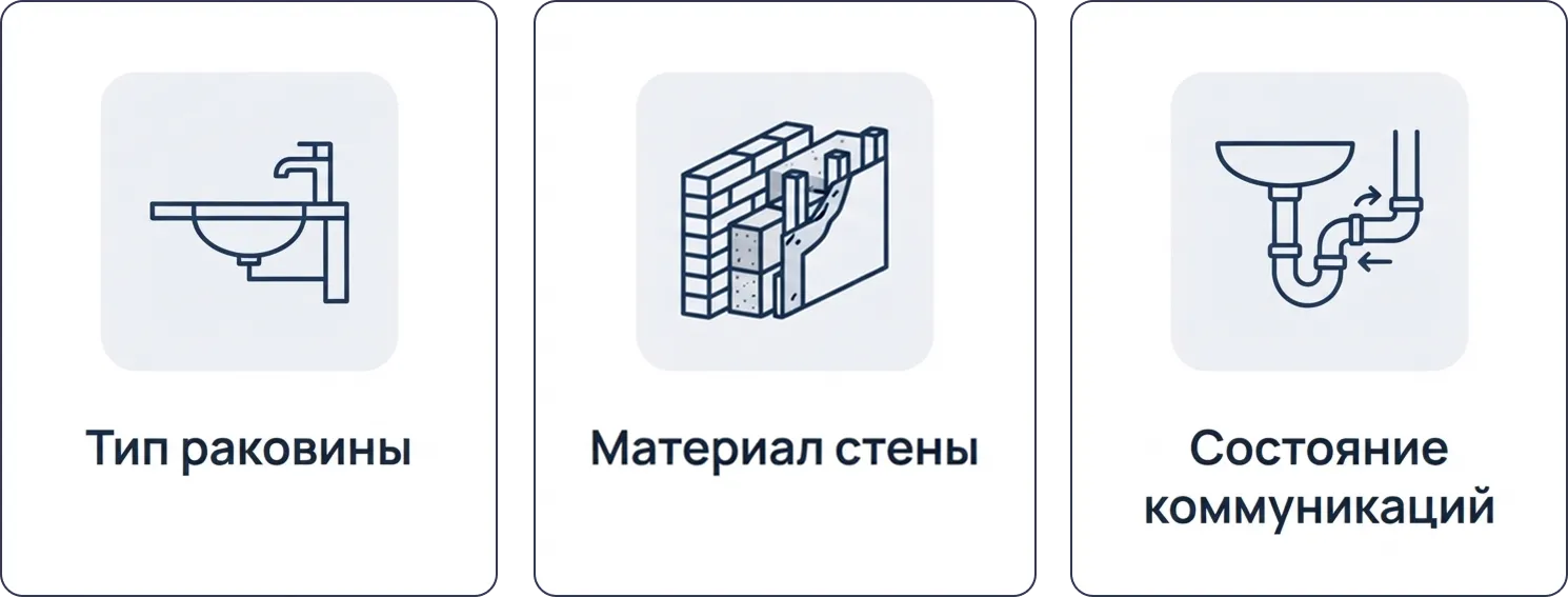 Факторы, от которых зависит цена установки раковины